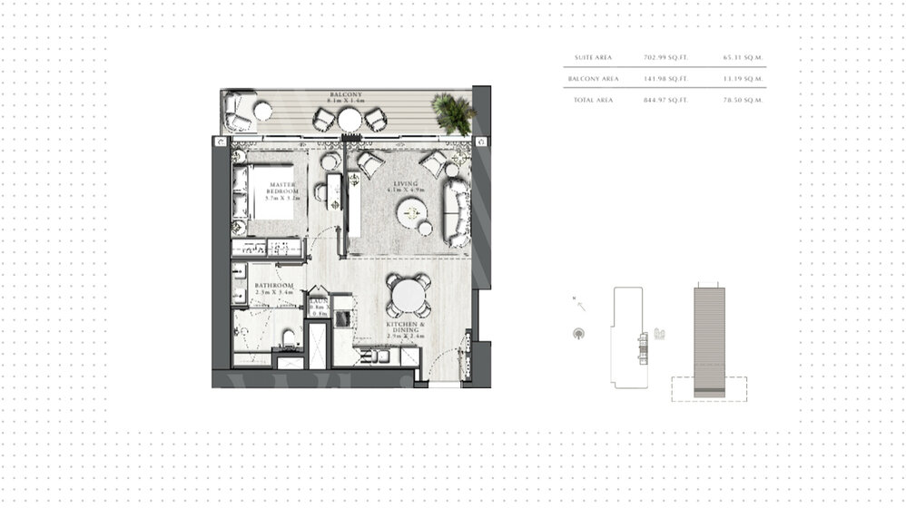 Gayrimenkul satınal - 1 odalı - Dubai, BAE – resim 1