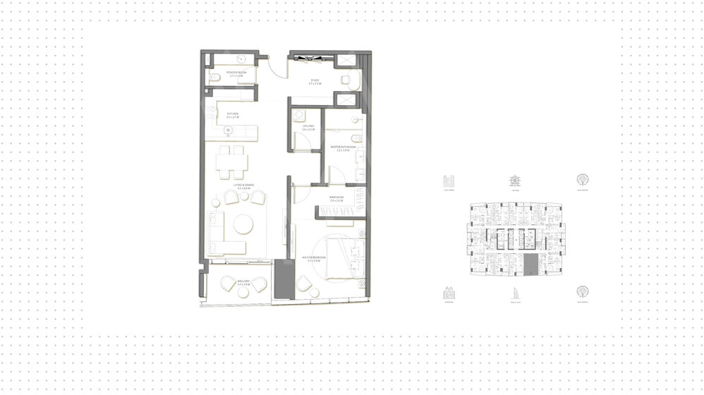 Immobilie kaufen - 1 Zimmer - Dubai, VAE – Bild 1