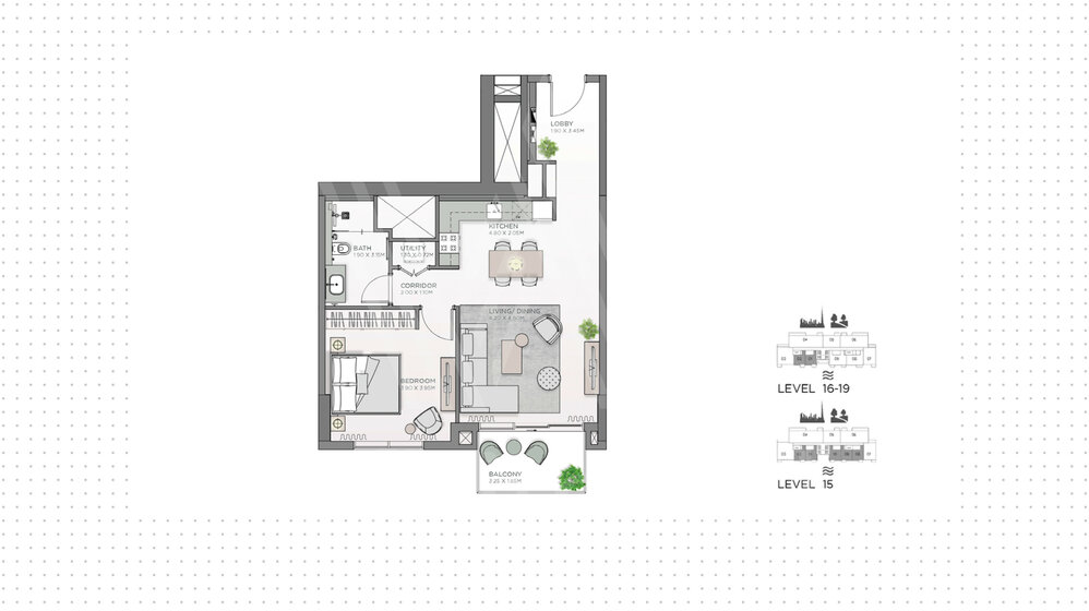 16 Wohnungen kaufen  - 1 Zimmer - City Walk, VAE – Bild 12