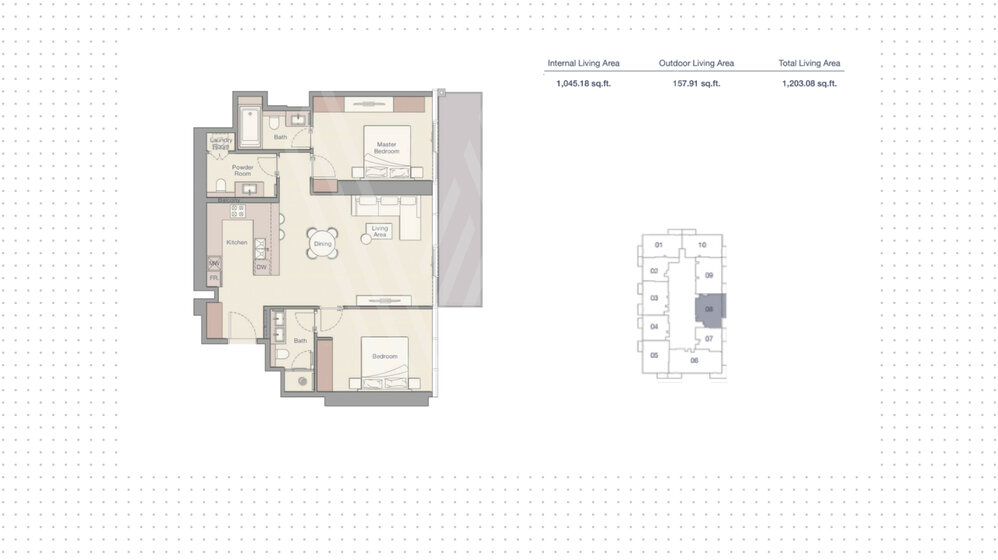 1127 stüdyo daire satın al - 2 odalı - BAE – resim 13