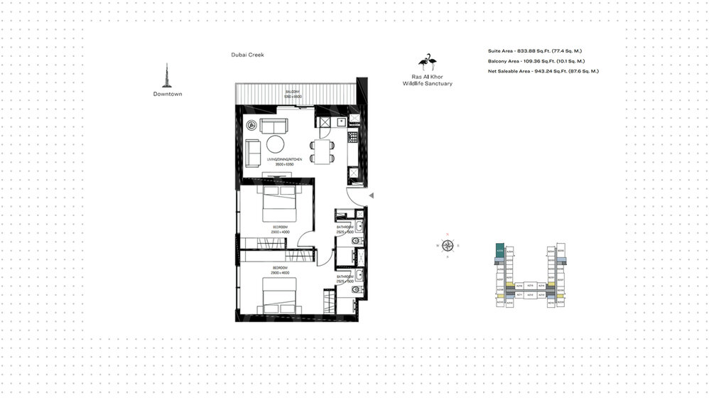 50 Wohnungen kaufen  - 2 Zimmer - MBR City, VAE – Bild 23