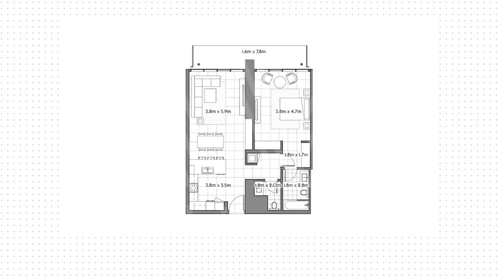 3 Wohnungen kaufen  - 1 Zimmer - Dubai Maritime City, VAE – Bild 6