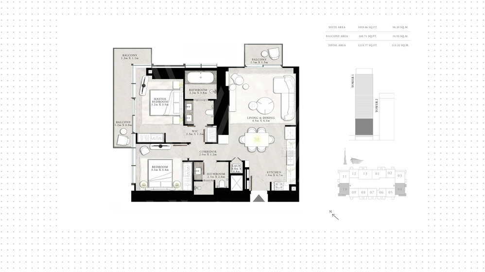 Immobilie kaufen - 2 Zimmer - The Opera District, VAE – Bild 5