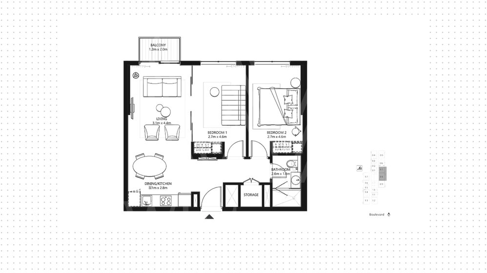 Immobilie kaufen - 2 Zimmer - Dubai Hills Estate, VAE – Bild 1