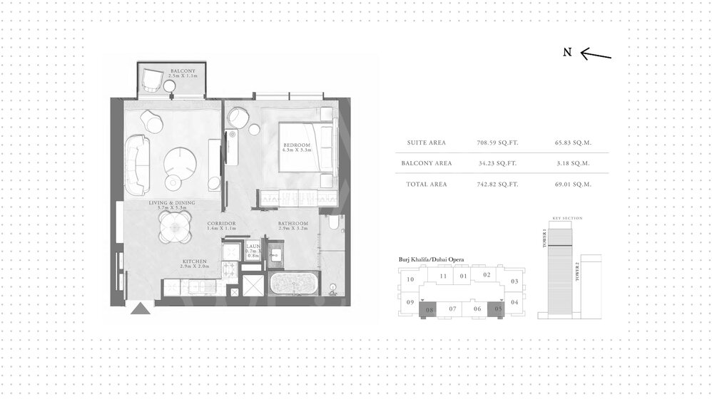 Immobilie kaufen - 1 Zimmer - The Opera District, VAE – Bild 12