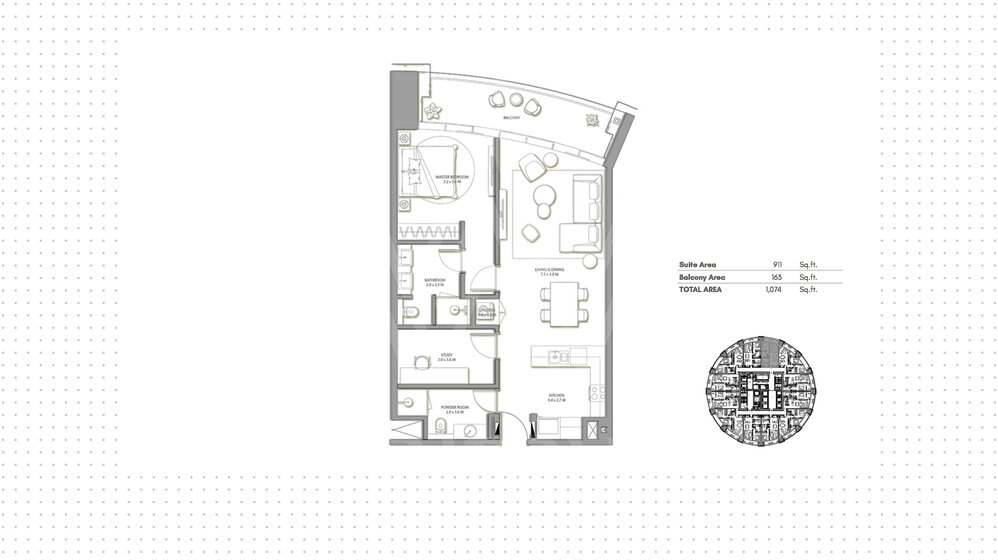 Compre 74 apartamentos  - 1 habitación - Palm Jumeirah, EAU — imagen 15