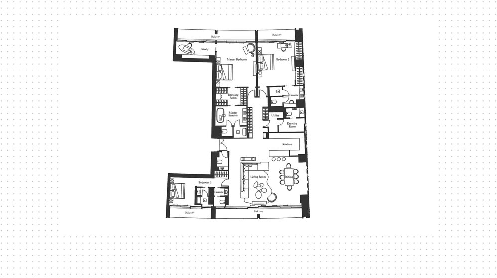 Compre 340 apartamentos  - 3 habitaciones - EAU — imagen 10
