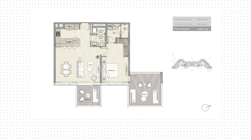 Compre 1208 apartamentos  - 1 habitación - Dubai, EAU — imagen 21