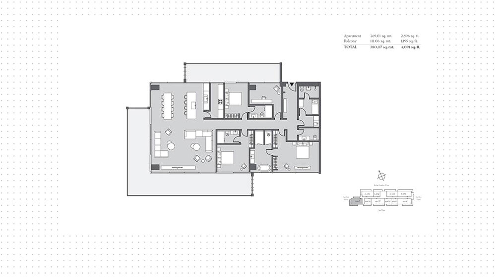 Купить недвижимость - 3 комнатные - Palm Jumeirah, ОАЭ - изображение 1