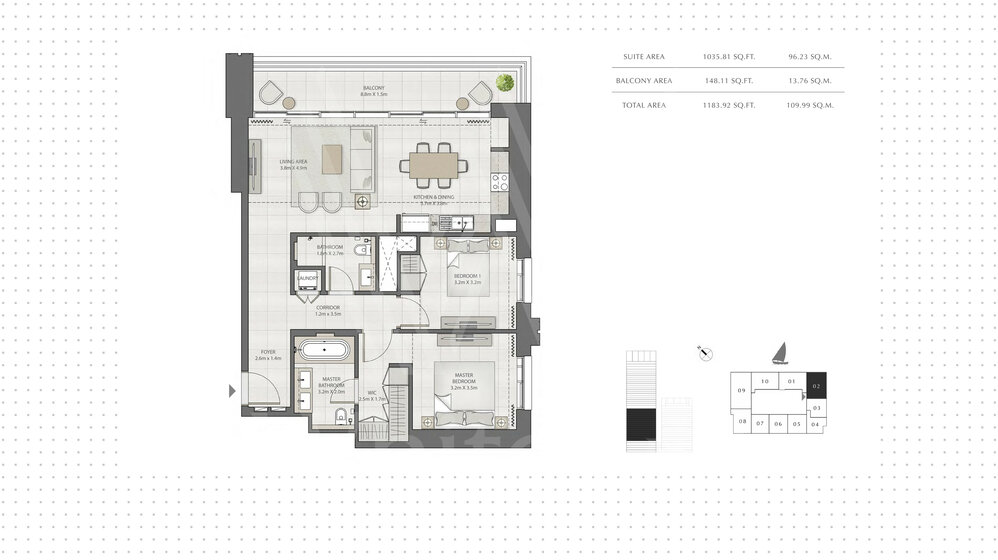 Compre 1127 apartamentos  - 2 habitaciones - EAU — imagen 13