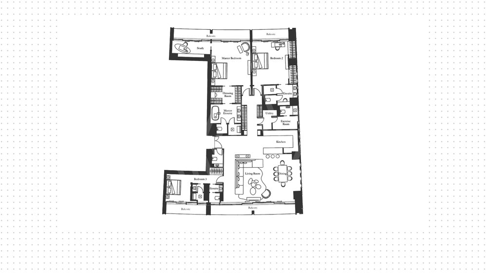 Immobilie kaufen - 3 Zimmer - Dubai, VAE – Bild 1