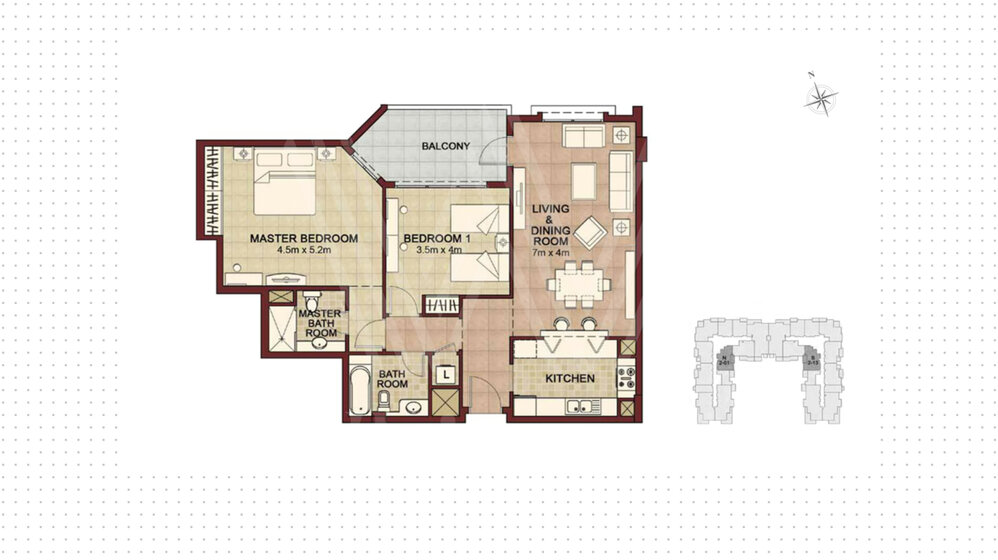 Compre 1129 apartamentos  - 2 habitaciones - EAU — imagen 18