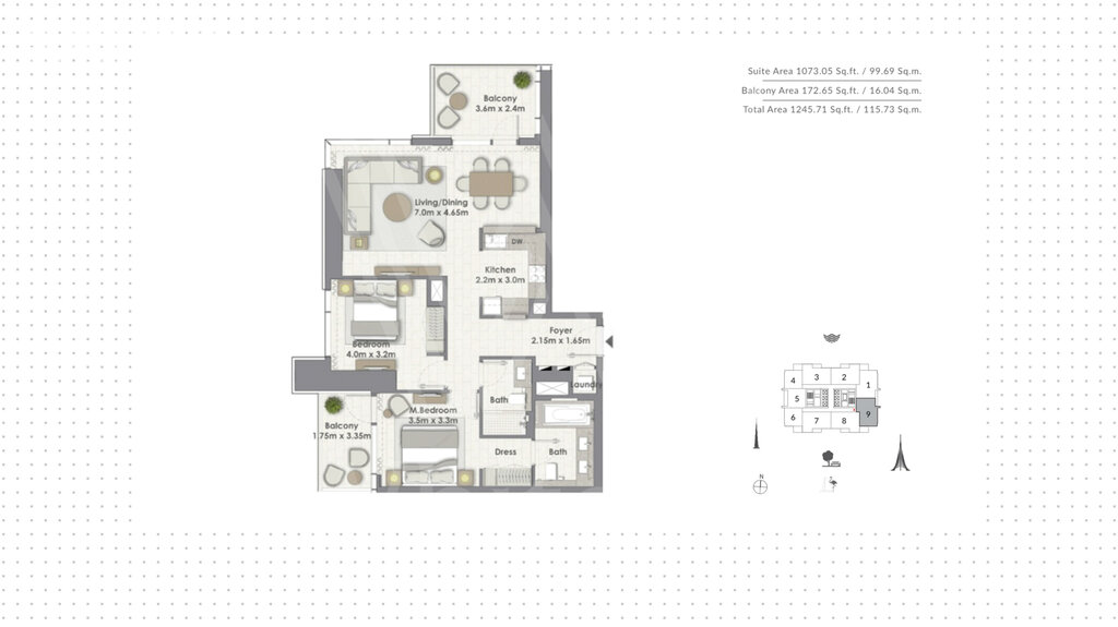 Stüdyo daireler satılık - Dubai - $748.800 fiyata satın al – resim 1