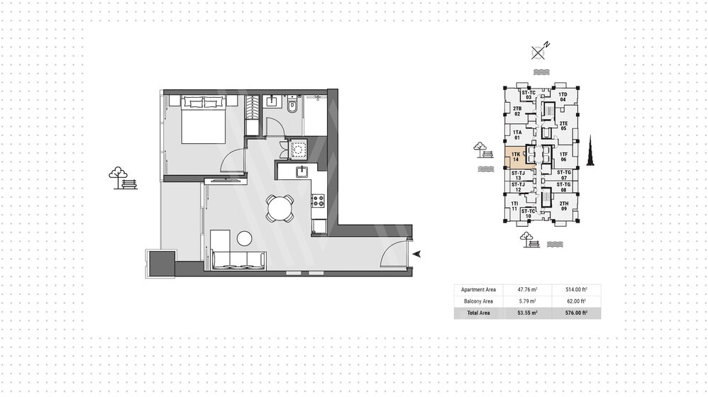 Compre 1411 apartamentos  - 1 habitación - EAU — imagen 25