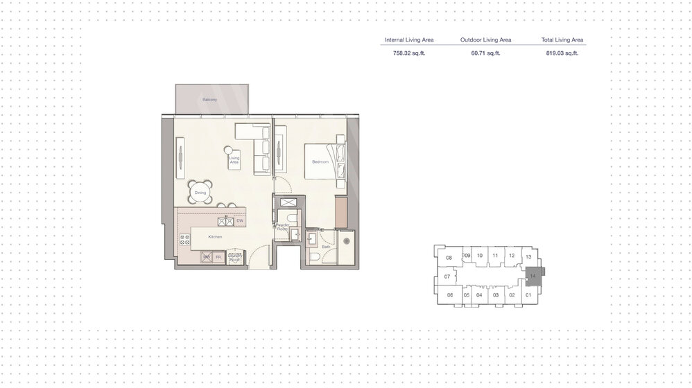 63 Wohnungen kaufen  - 1 Zimmer - Jumeirah Lake Towers, VAE – Bild 17