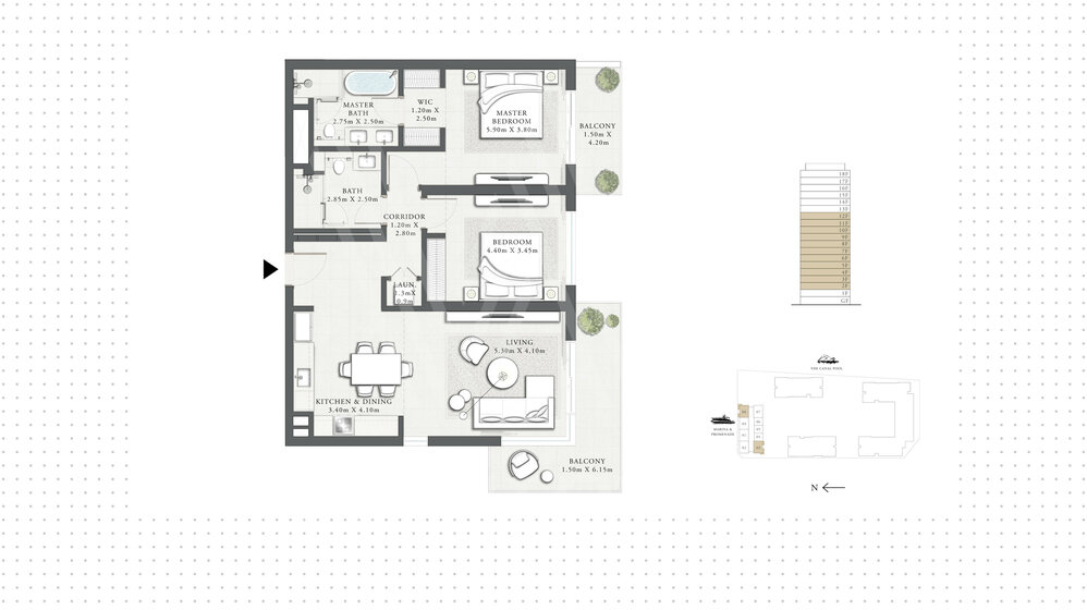 Compre 1127 apartamentos  - 2 habitaciones - EAU — imagen 1