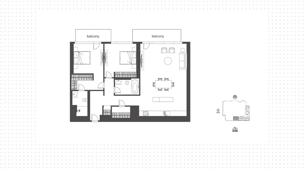 Immobilie kaufen - 2 Zimmer - Emaar Beachfront, VAE – Bild 14