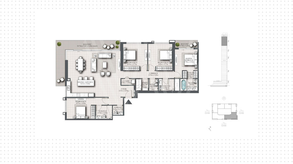 369 stüdyo daire satın al - Dubai Marina, BAE – resim 9