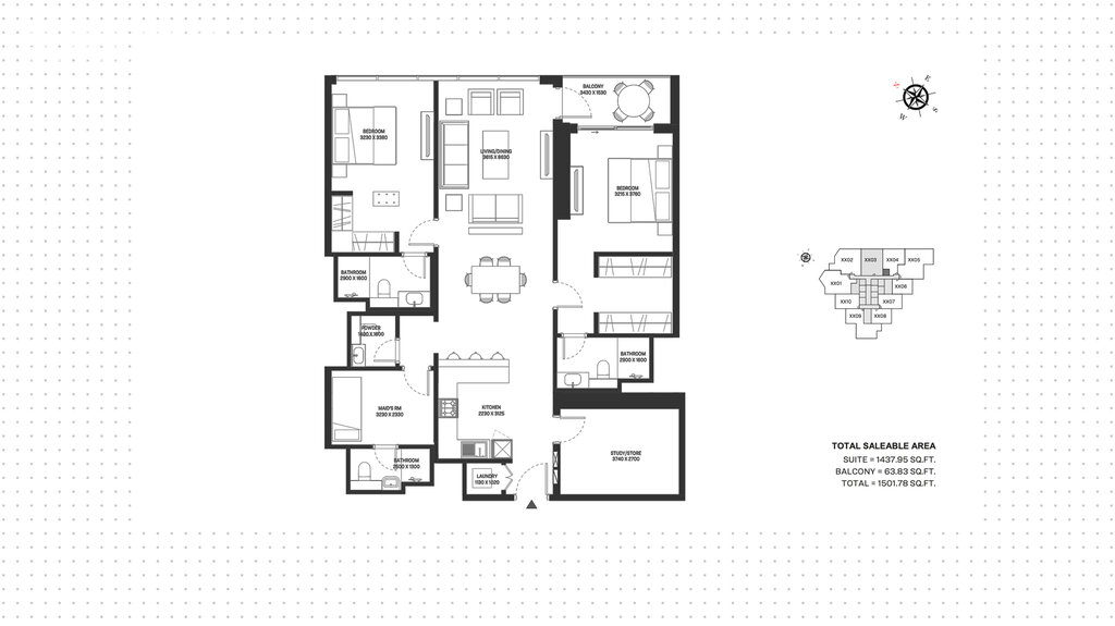 Апартаменты на продажу - Дубай - Купить за 882 000 $ - изображение 1