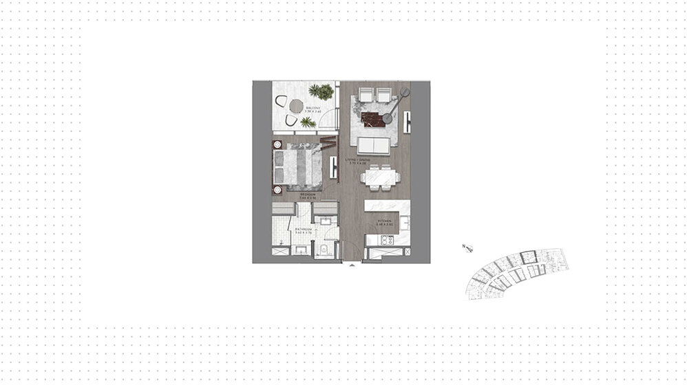 Immobilie kaufen - 1 Zimmer - Al Safa, VAE – Bild 1