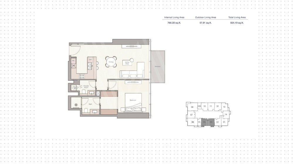 Immobilie kaufen - 1 Zimmer - Jumeirah Lake Towers, VAE – Bild 13