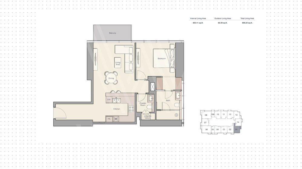 5080 stüdyo daire satın al - Dubai şehri, BAE – resim 9