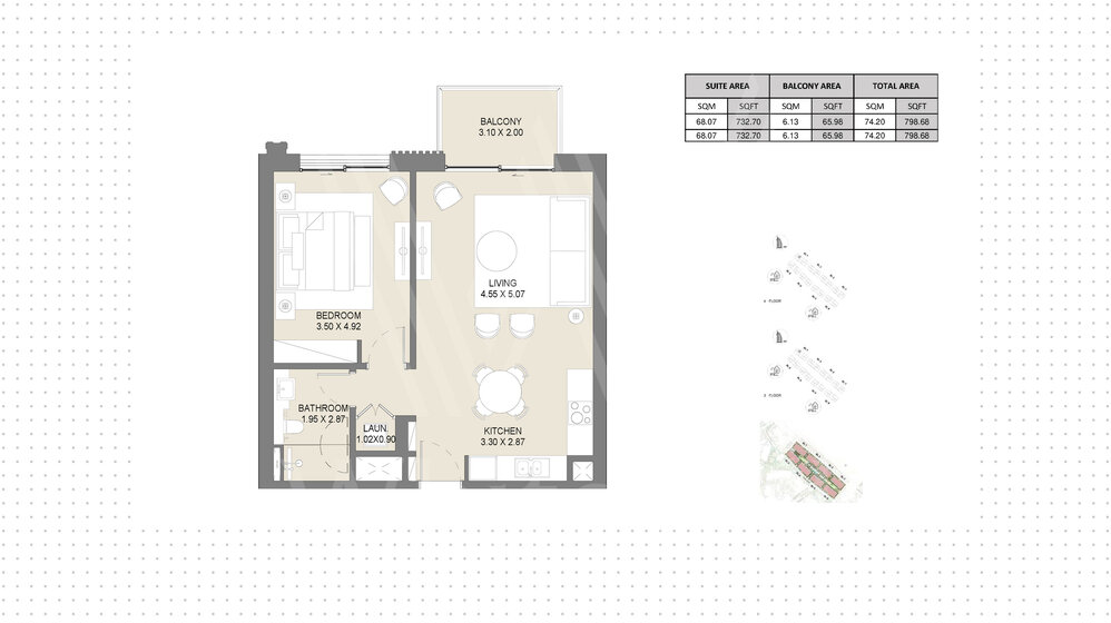 Compre 1184 apartamentos  - 1 habitación - Dubai, EAU — imagen 29