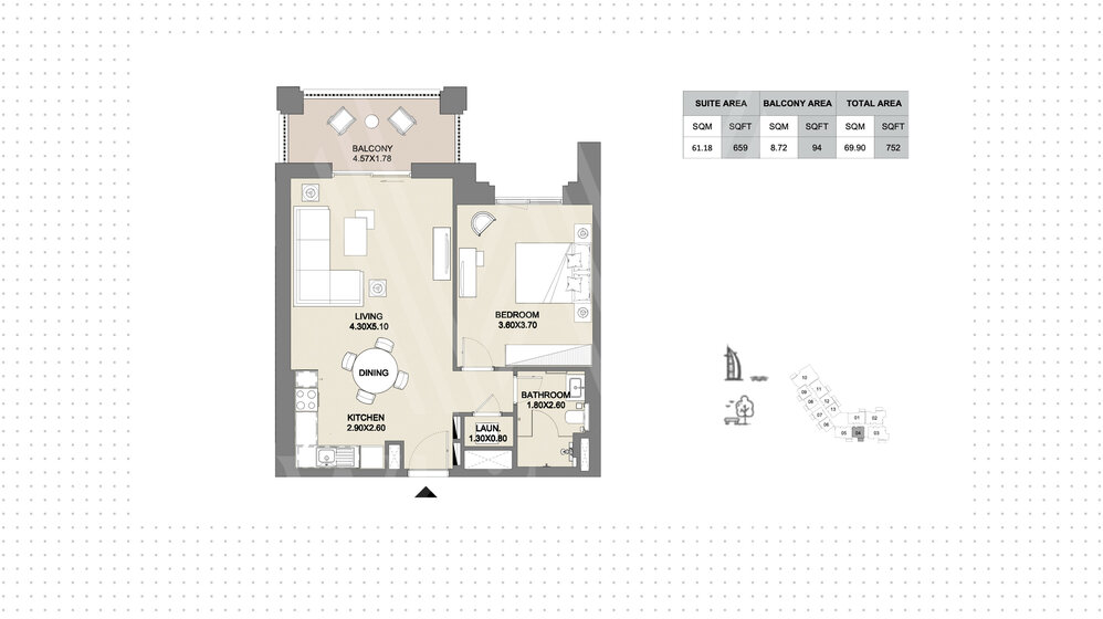 Apartments zum verkauf - Dubai - für 667.031 $ kaufen – Bild 22