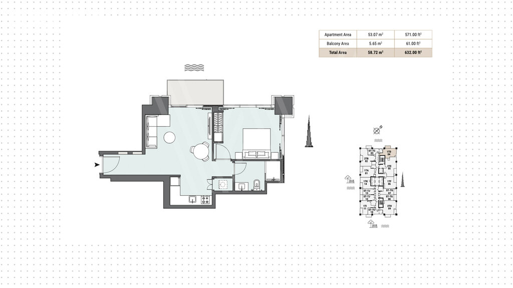 Apartments zum verkauf - Dubai - für 451.300 $ kaufen – Bild 1