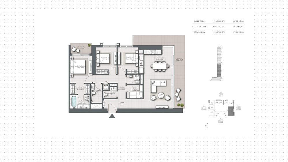 Compre 341 apartamentos  - 3 habitaciones - EAU — imagen 21