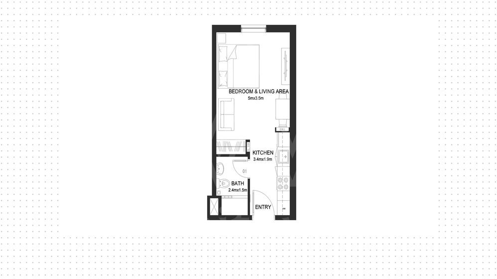 Compre 196 apartamentos  - 1 habitación - Business Bay, EAU — imagen 37