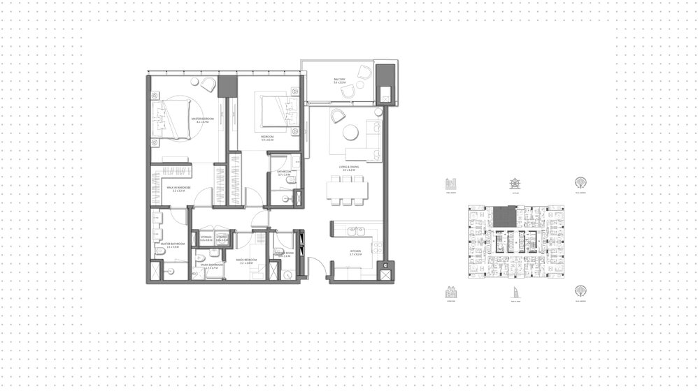 Купить недвижимость - 2 комнатные - Palm Jumeirah, ОАЭ - изображение 1