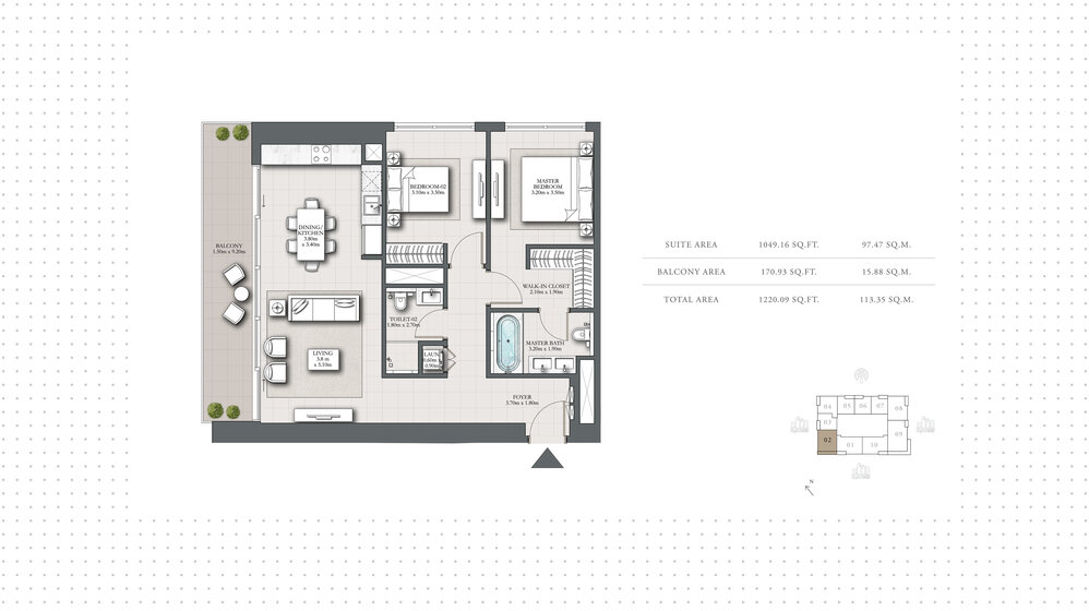 Buy a property - 2 rooms - Dubai Marina, UAE - image 21