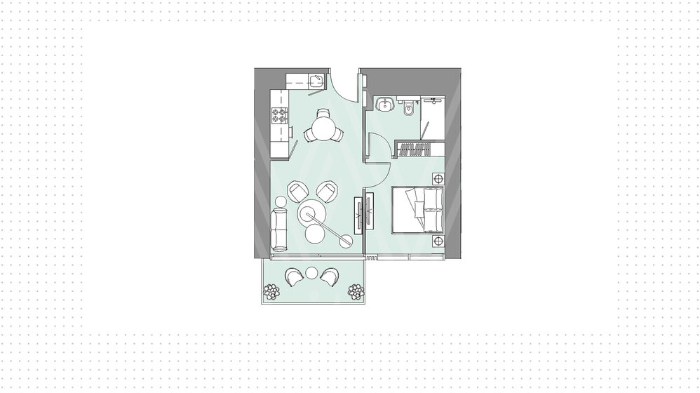 Compre 1411 apartamentos  - 1 habitación - EAU — imagen 1