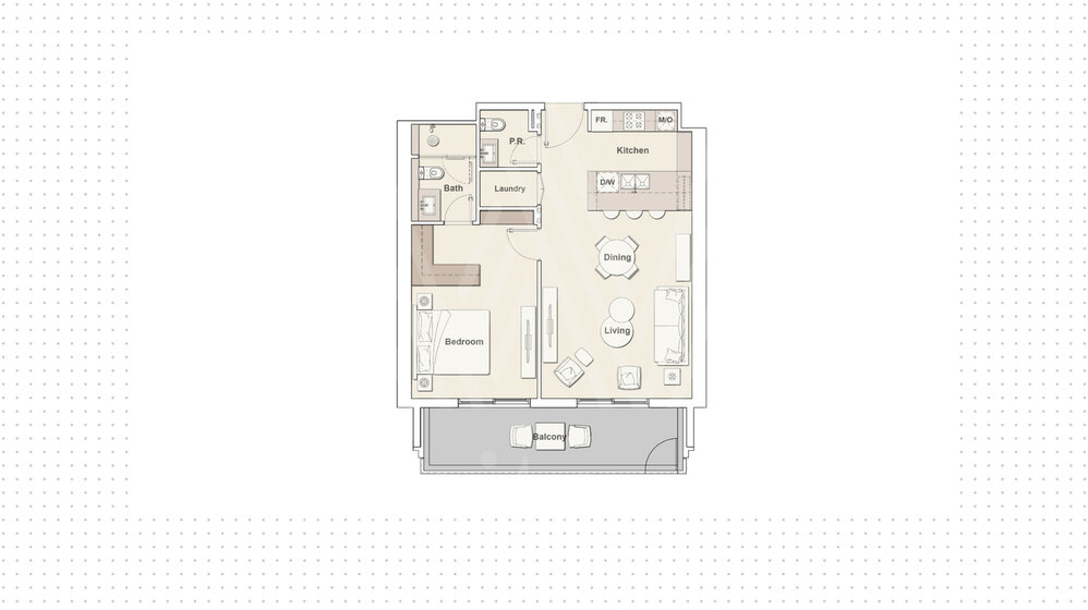 Compre 127 apartamentos  - 1 habitación - MBR City, EAU — imagen 1