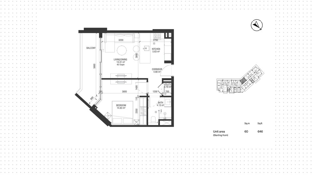 Immobilie kaufen - 1 Zimmer - Business Bay, VAE – Bild 1