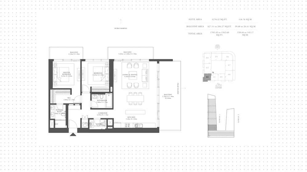 Immobilie kaufen - 2 Zimmer - Emaar Beachfront, VAE – Bild 5