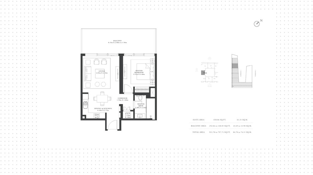 Immobilie kaufen - 1 Zimmer - Emaar Beachfront, VAE – Bild 22