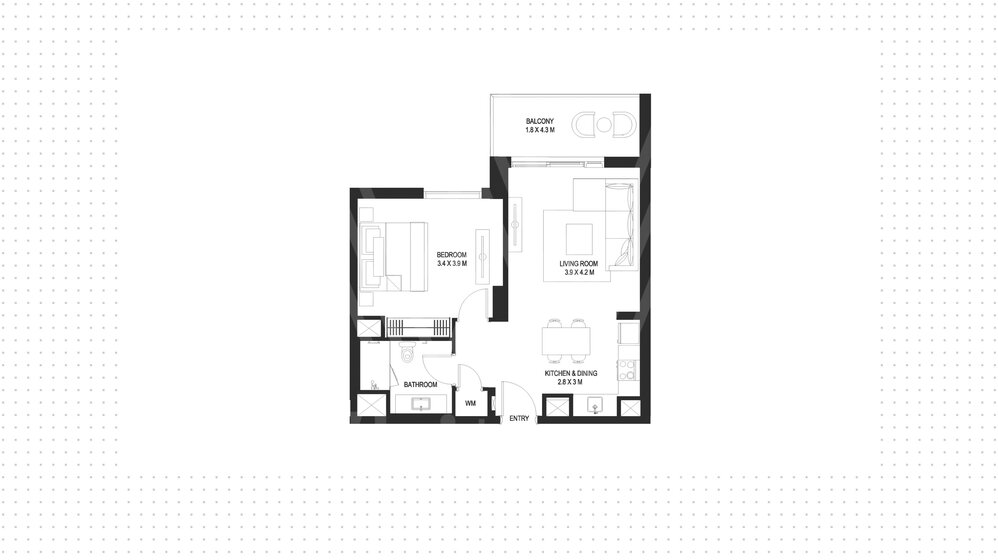 Immobilie kaufen - 1 Zimmer - Yas Island, VAE – Bild 17