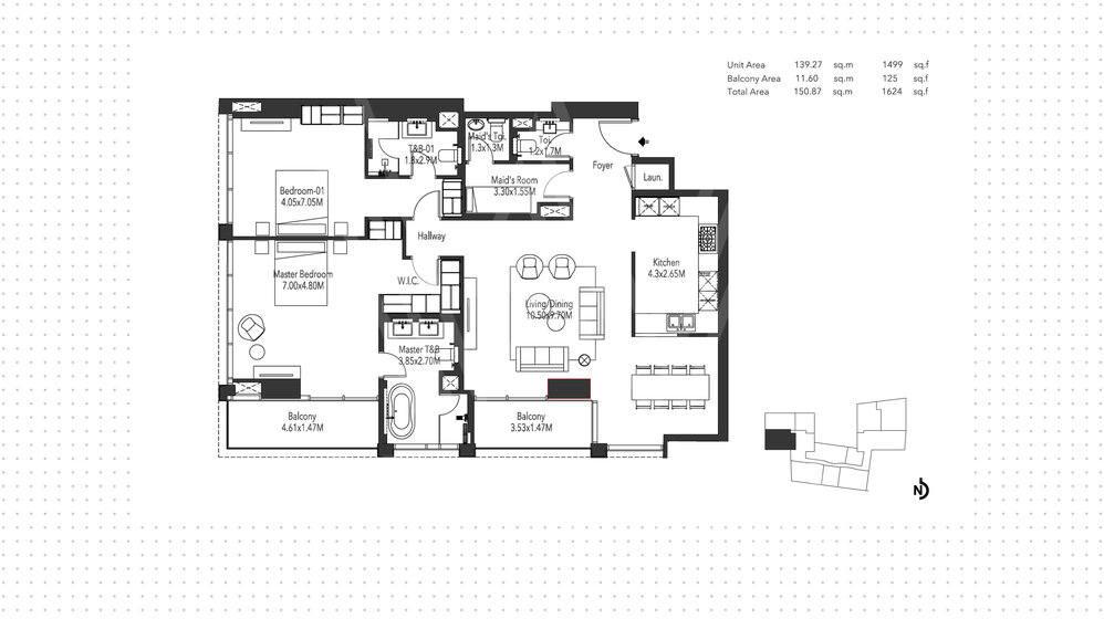 Compre 1127 apartamentos  - 2 habitaciones - EAU — imagen 17