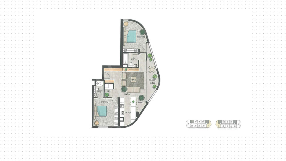 Immobilie kaufen - 2 Zimmer - Makers District, VAE – Bild 5