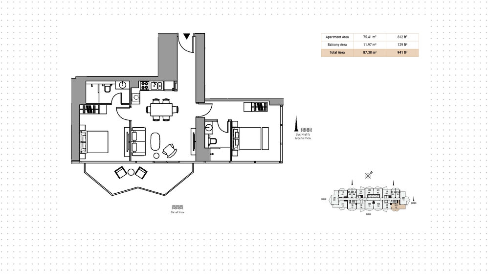 Immobilie kaufen - 2 Zimmer - Business Bay, VAE – Bild 29