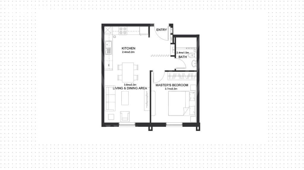 Stüdyo daireler satılık - Abu Dabi - $166.600 fiyata satın al – resim 1