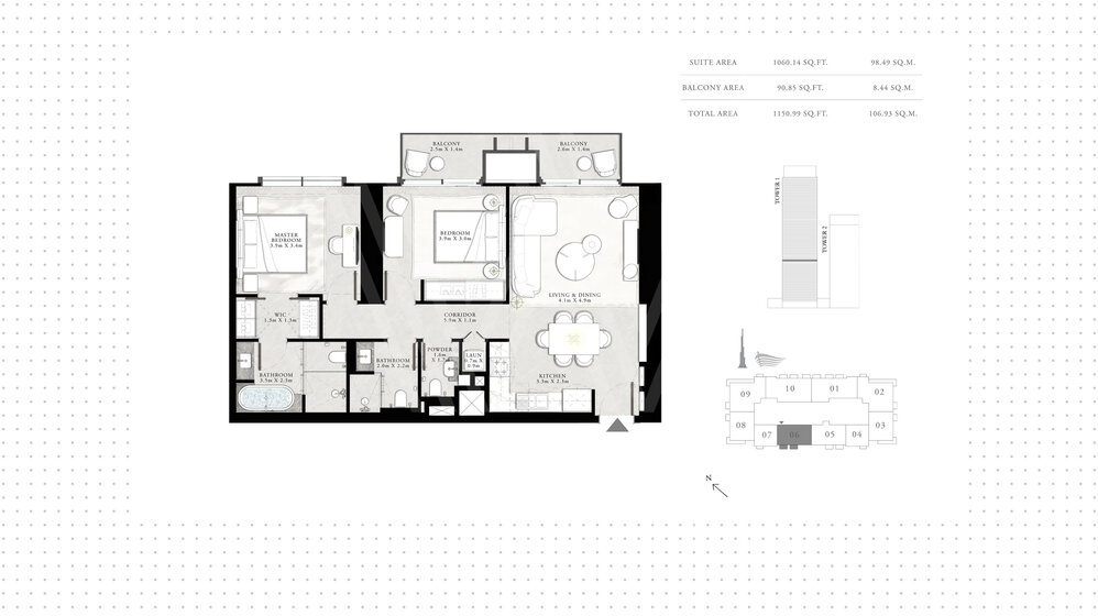 Immobilie kaufen - 2 Zimmer - The Opera District, VAE – Bild 8