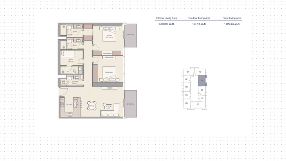 Immobilie kaufen - 2 Zimmer - Jumeirah Lake Towers, VAE – Bild 1