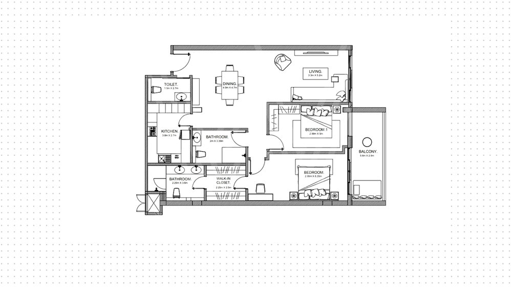 Immobilie kaufen - 2 Zimmer - City of Dubai, VAE – Bild 19