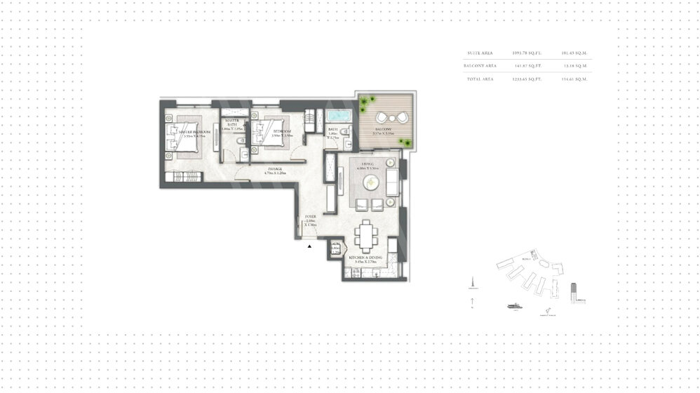 Compre 1127 apartamentos  - 2 habitaciones - EAU — imagen 17