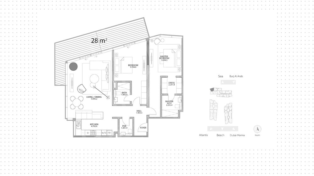 Immobilie kaufen - 2 Zimmer - City of Dubai, VAE – Bild 5