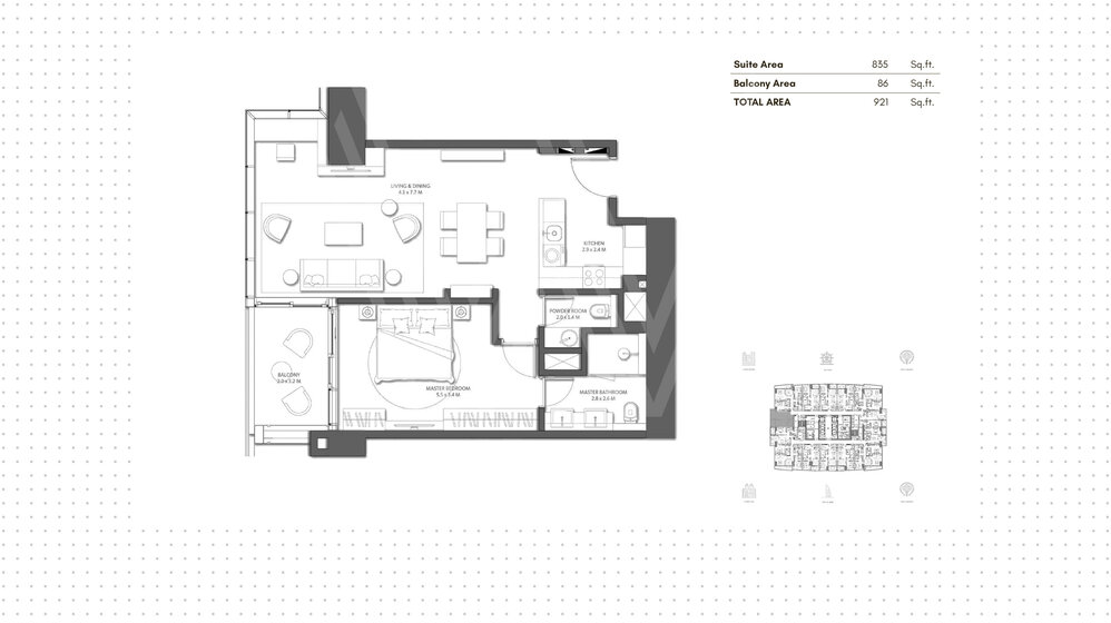 57 Wohnungen kaufen  - 1 Zimmer - Palm Jumeirah, VAE – Bild 15