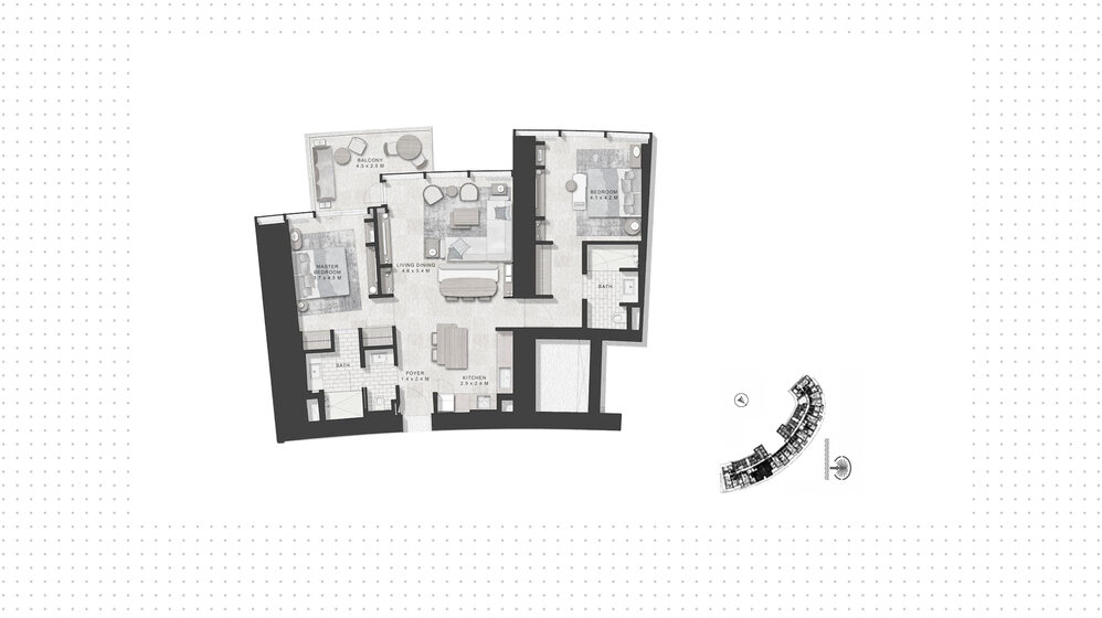 Immobilie kaufen - 2 Zimmer - Dubai Media City, VAE – Bild 13